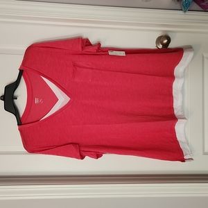 Azalea Slub Short Sleeve 2Fer Top